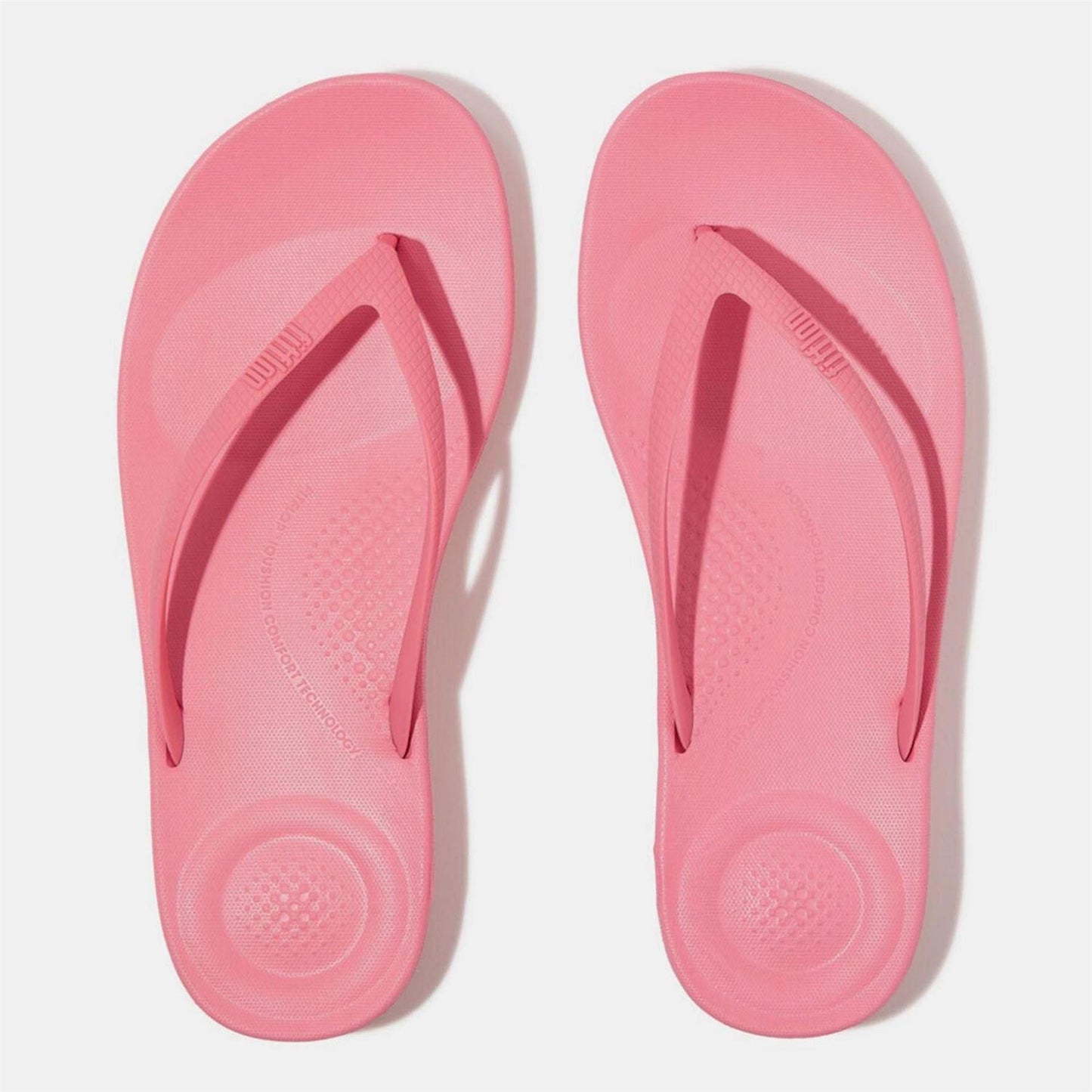 Pink-Black - Side - Fit Flop Womens-Ladies iQushion Flip Flops