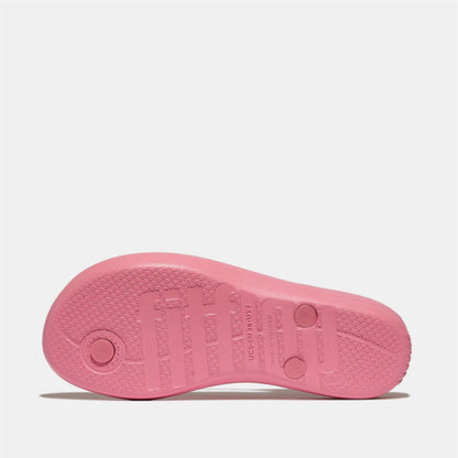 Pink-Black - Lifestyle - Fit Flop Womens-Ladies iQushion Flip Flops