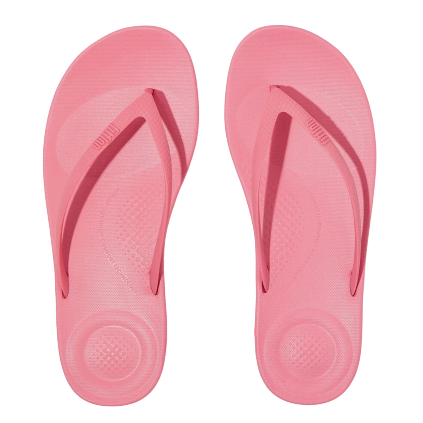 Pink - Side - Fit Flop Womens-Ladies iQushion Flip Flops