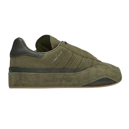 Olive - Back - Y-3 Womens-Ladies Gazelle Suede Trainers