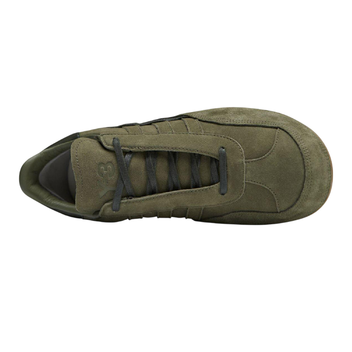 Olive - Pack Shot - Y-3 Womens-Ladies Gazelle Suede Trainers