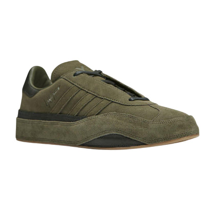 Olive - Front - Y-3 Womens-Ladies Gazelle Suede Trainers