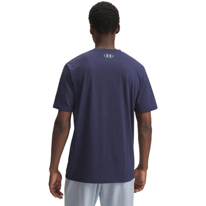 Blue - Back - Under Armour Mens Camo Box T-Shirt