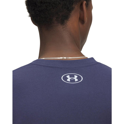 Blue - Side - Under Armour Mens Camo Box T-Shirt