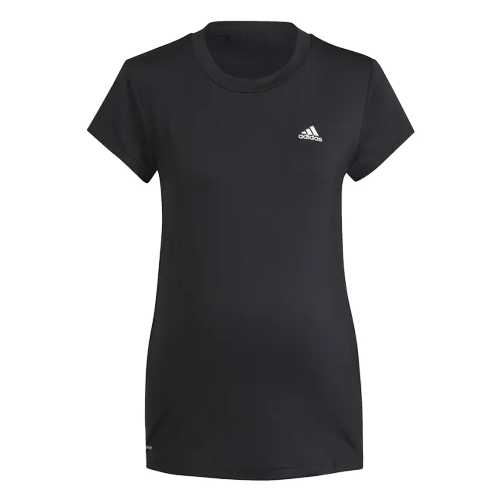 Black-White - Front - Adidas Womens-Ladies Designed To Move Colourblock Maternity Sport T-Shirt