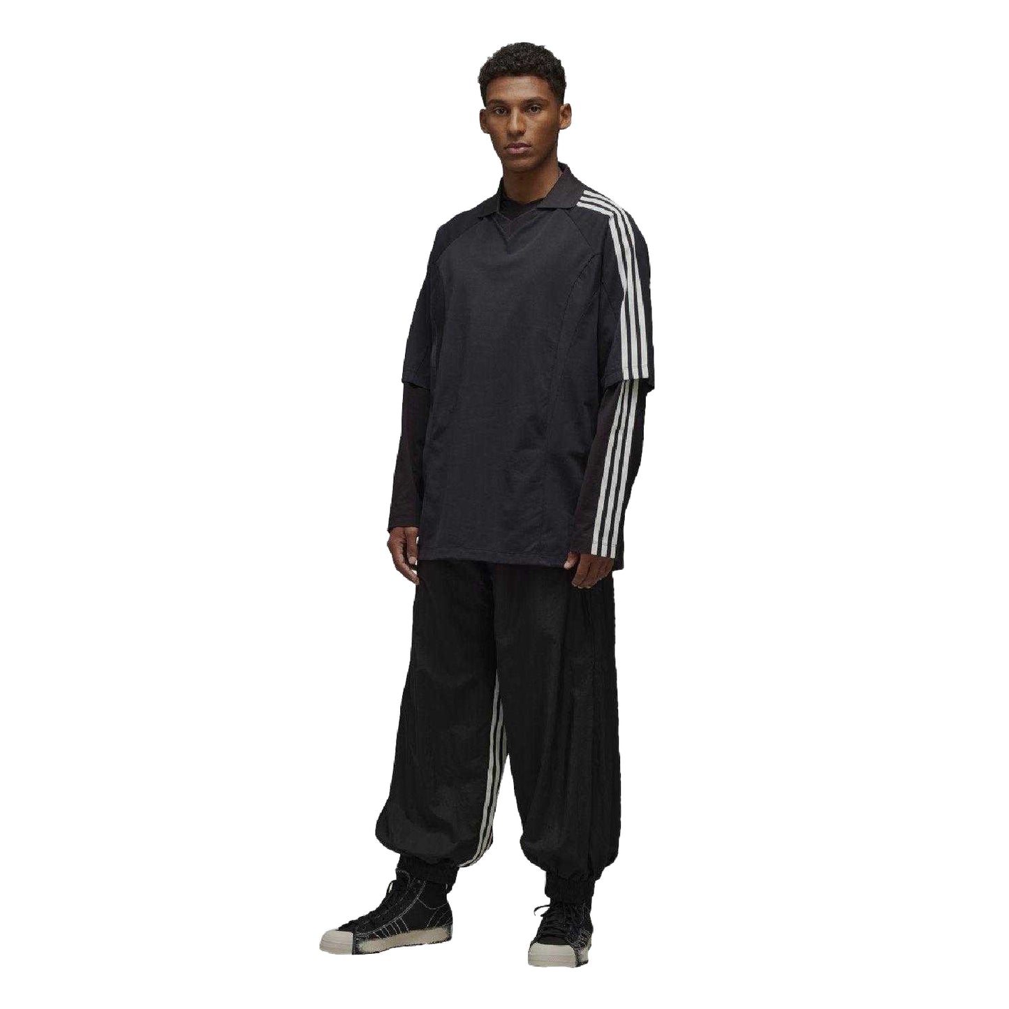 Black - Pack Shot - Y-3 Mens 3 Stripes T-Shirt