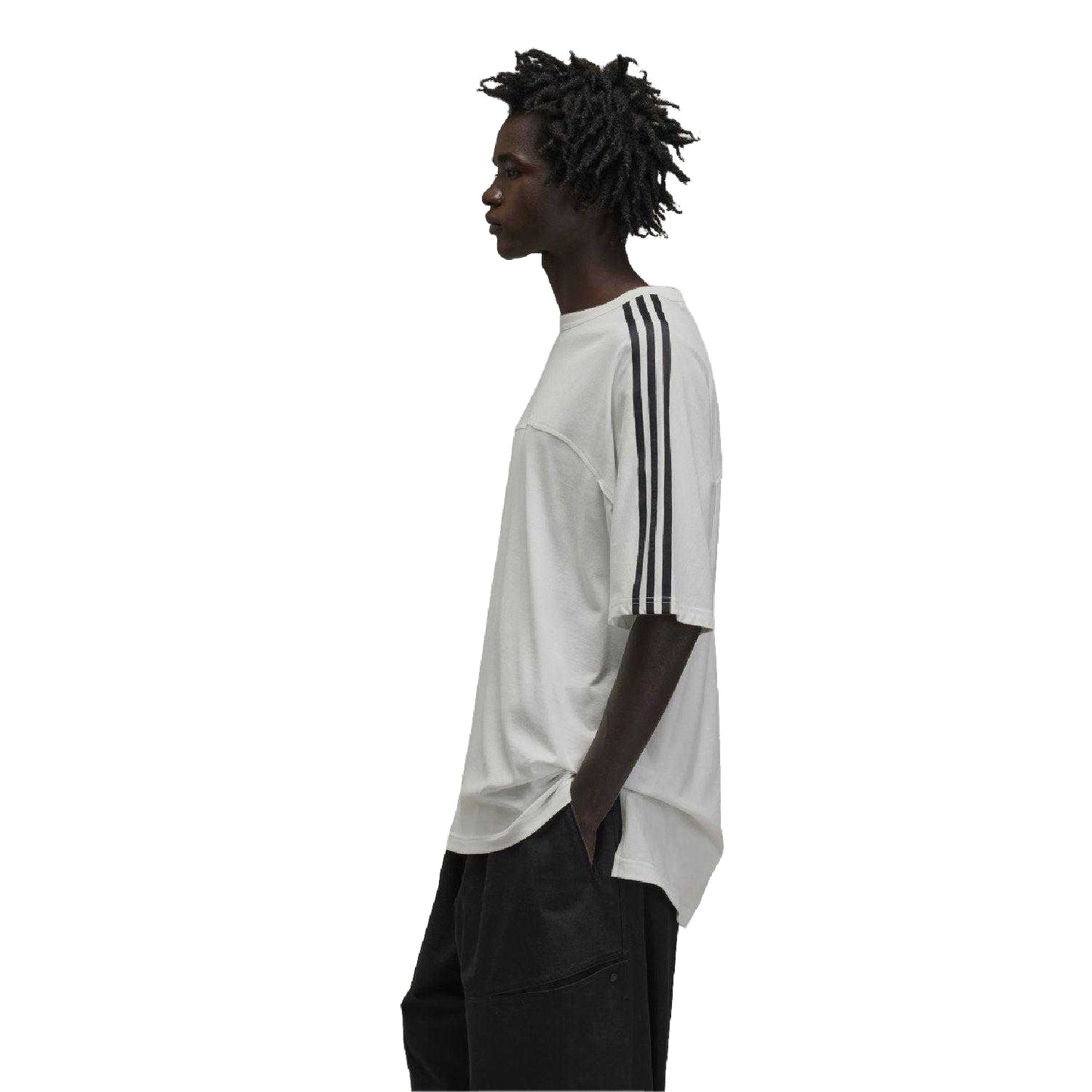 White - Lifestyle - Y-3 Mens 3 Stripes T-Shirt