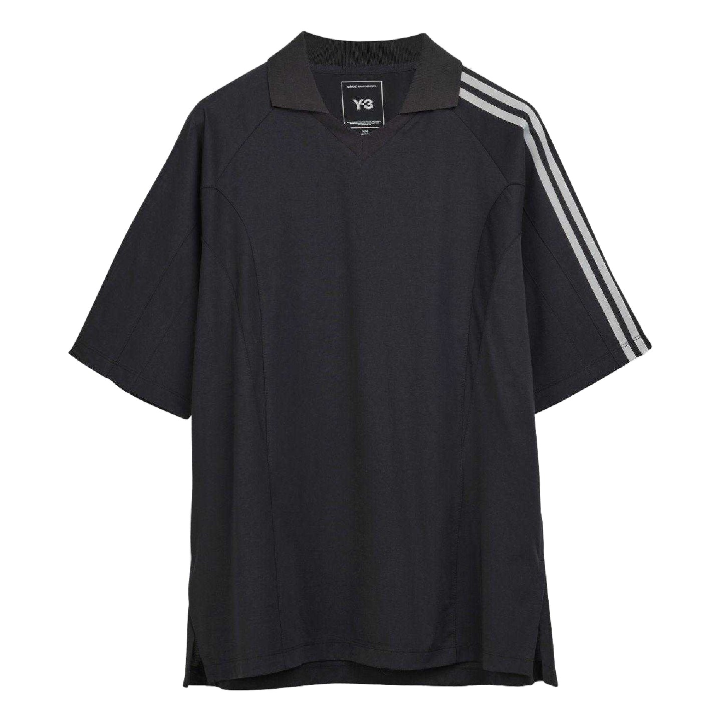 Black - Front - Y-3 Mens 3 Stripes T-Shirt