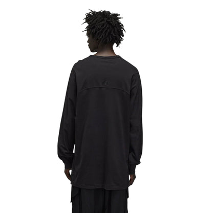 Black - Back - Y-3 Unisex Adult 3 Stripes Long-Sleeved T-Shirt