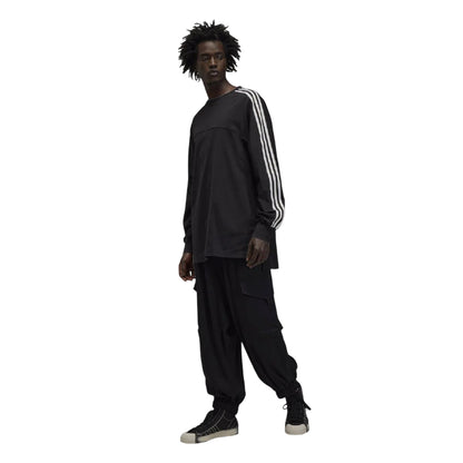 Black - Lifestyle - Y-3 Unisex Adult 3 Stripes Long-Sleeved T-Shirt