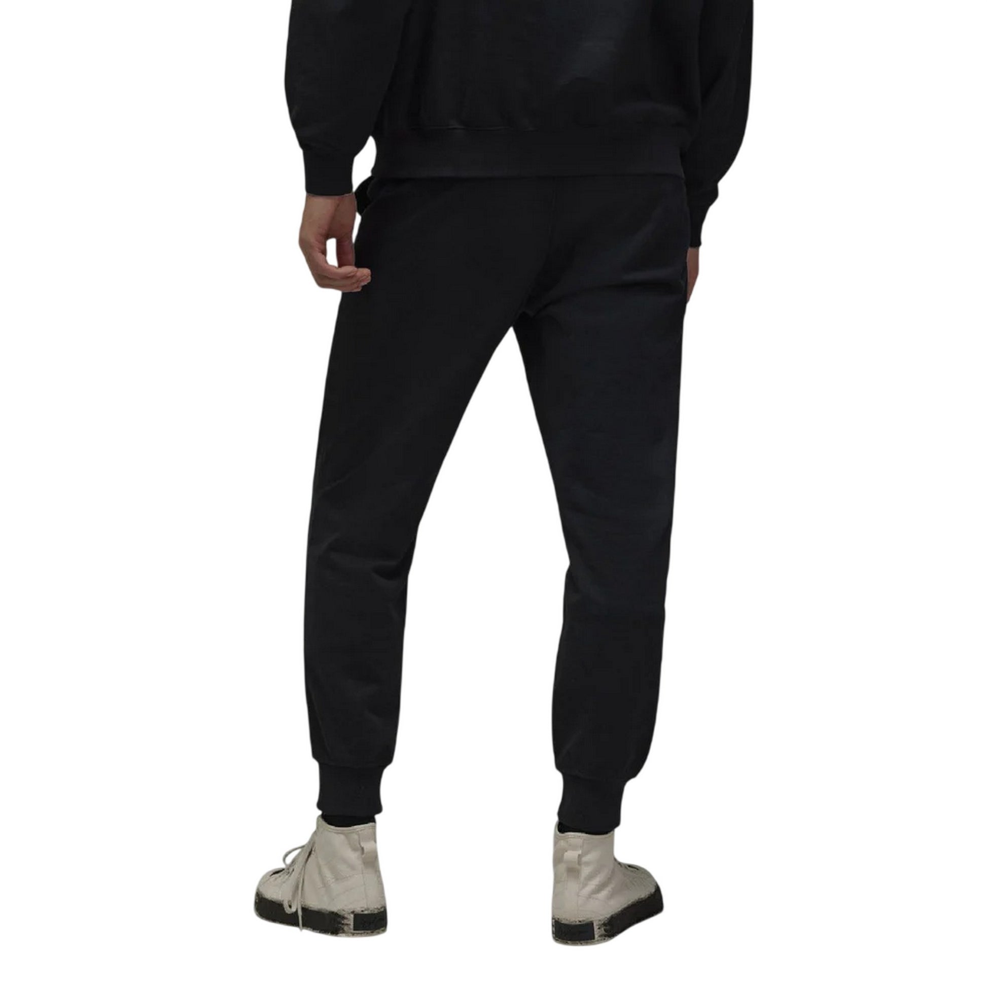 Black - Back - Y-3 Mens French Terry Cuffed Tracksuit Bottoms