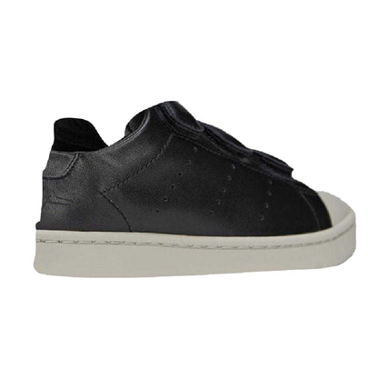 Black - Back - Adidas Unisex Adult Y-3 Stan Smith Leather Hook and Loop Trainers