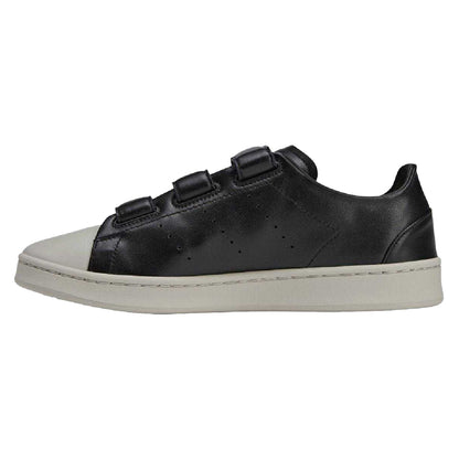 Black - Side - Adidas Unisex Adult Y-3 Stan Smith Leather Hook and Loop Trainers