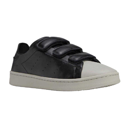 Black - Front - Adidas Unisex Adult Y-3 Stan Smith Leather Hook and Loop Trainers