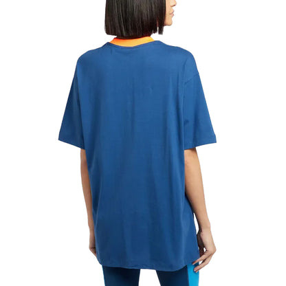 Navy - Back - Red Run Womens-Ladies Elektra Oversized T-Shirt