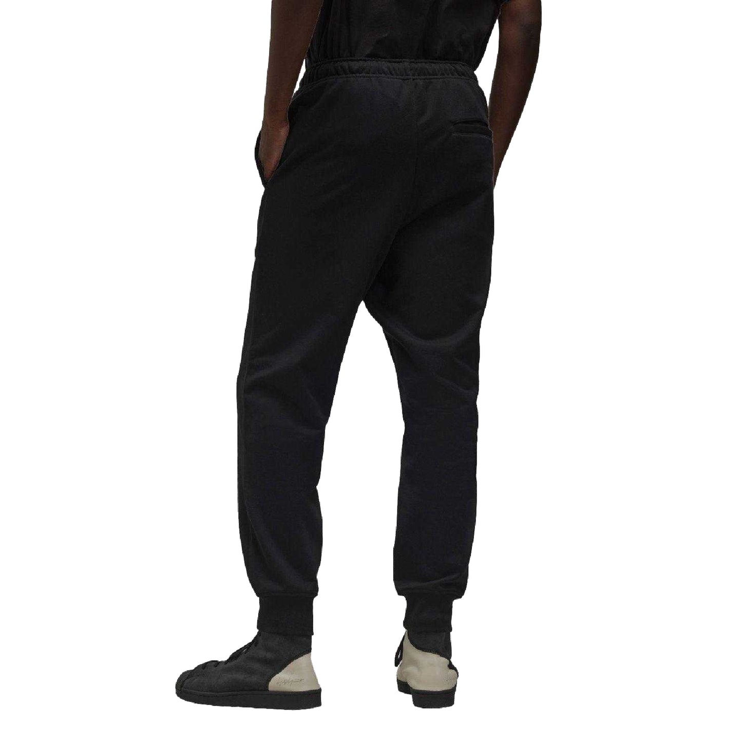 Black - Back - Y-3 Mens Brushed Terry Cuffed Jogging Bottoms