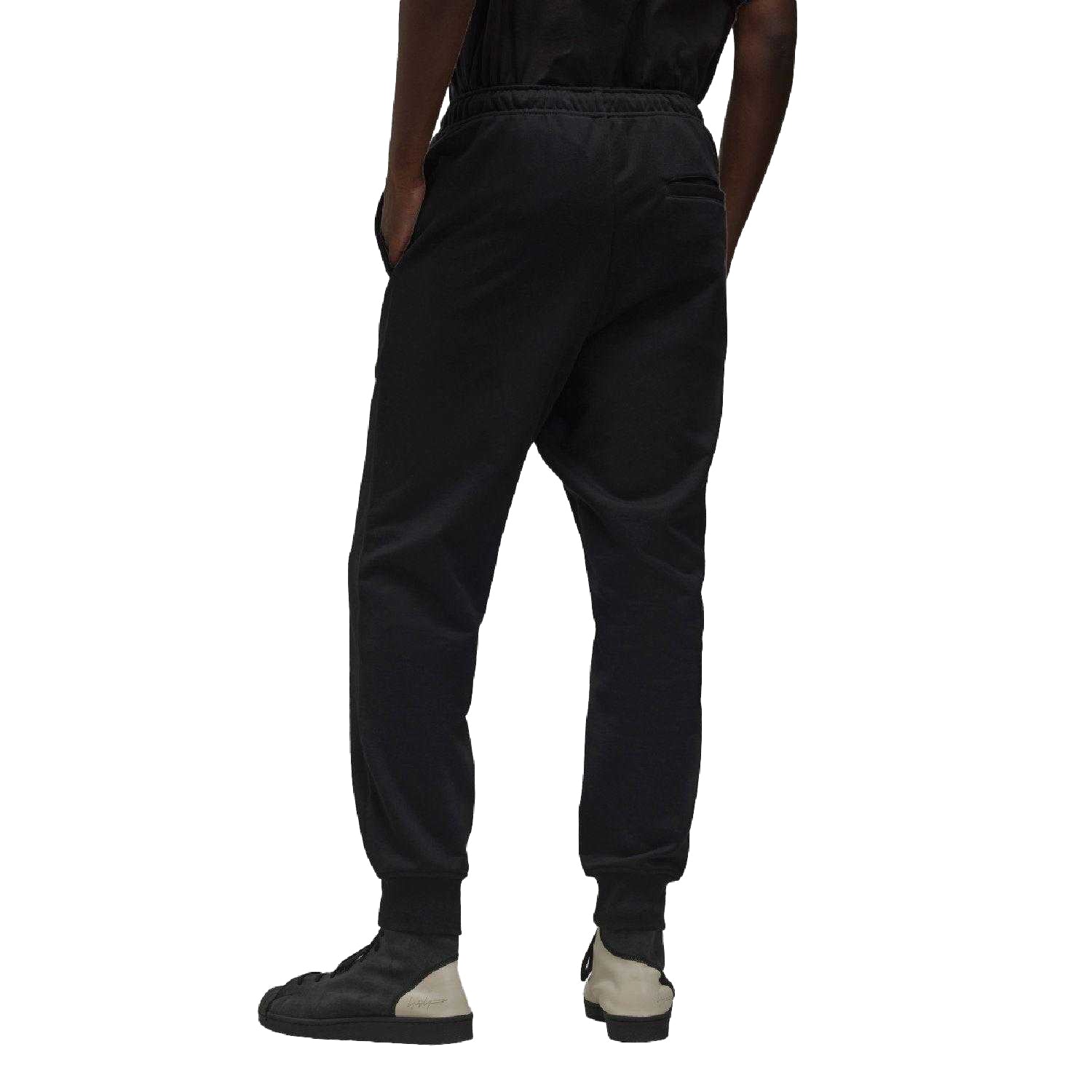 Black - Back - Y-3 Mens Brushed Terry Cuffed Jogging Bottoms