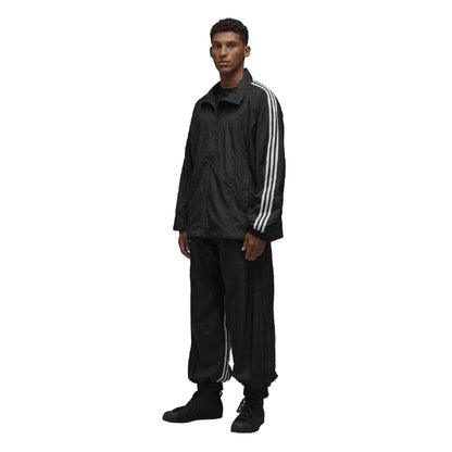 Black - Pack Shot - Y-3 Mens Nylon 3 Stripes Jogging Bottoms
