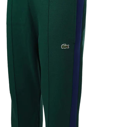 Green-Blue - Side - Lacoste Mens Heritage Pique Colour Block Jogging Bottoms