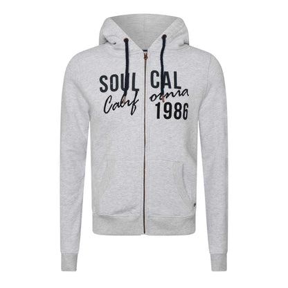 Grey - Front - SoulCal Womens-Ladies 1986 Full Zip Hoodie