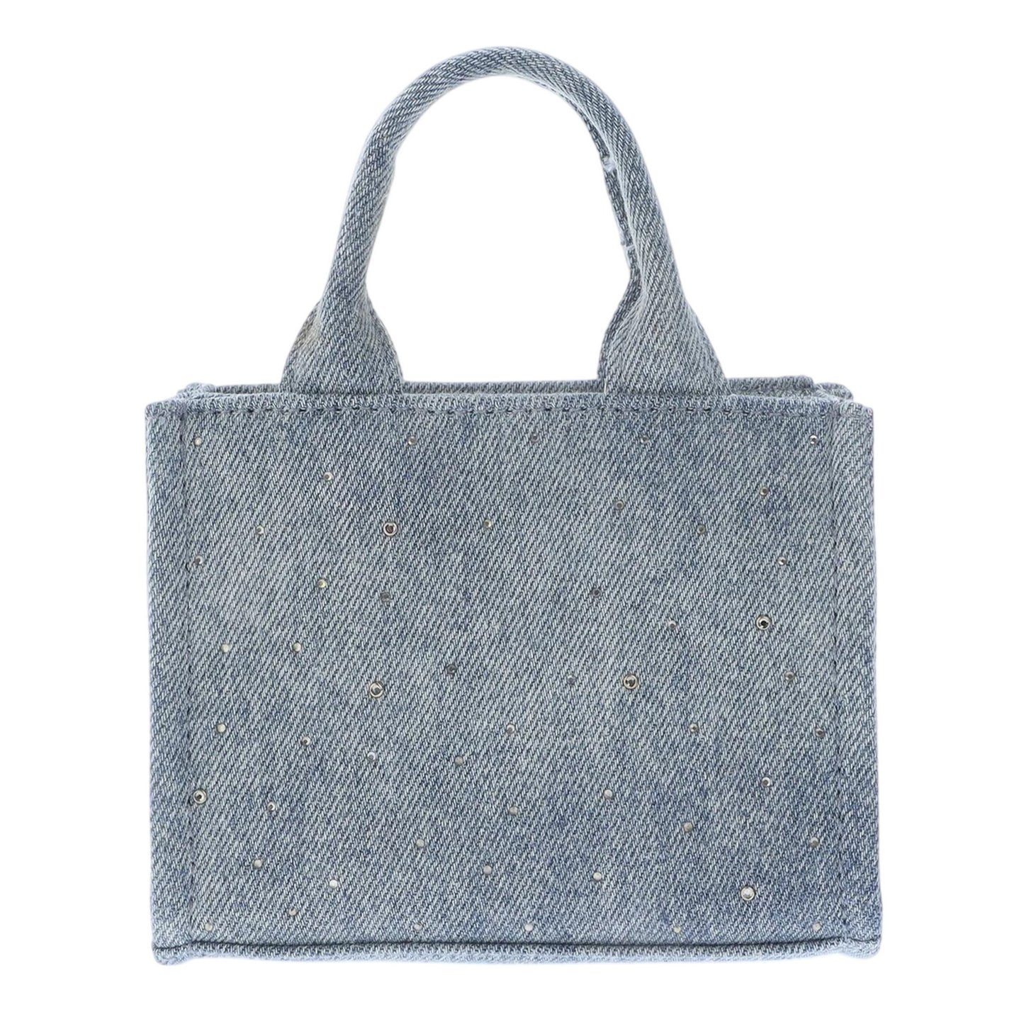 Blue Denim - Back - DKNY Hadlee Rhinestone Denim Mini Crossbody Bag