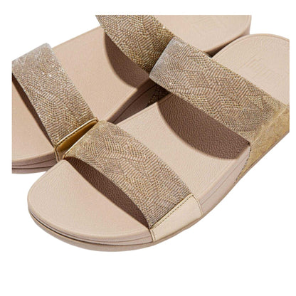 Rose Gold - Pack Shot - Fit Flop Womens-Ladies Lulu Glitz Sandals