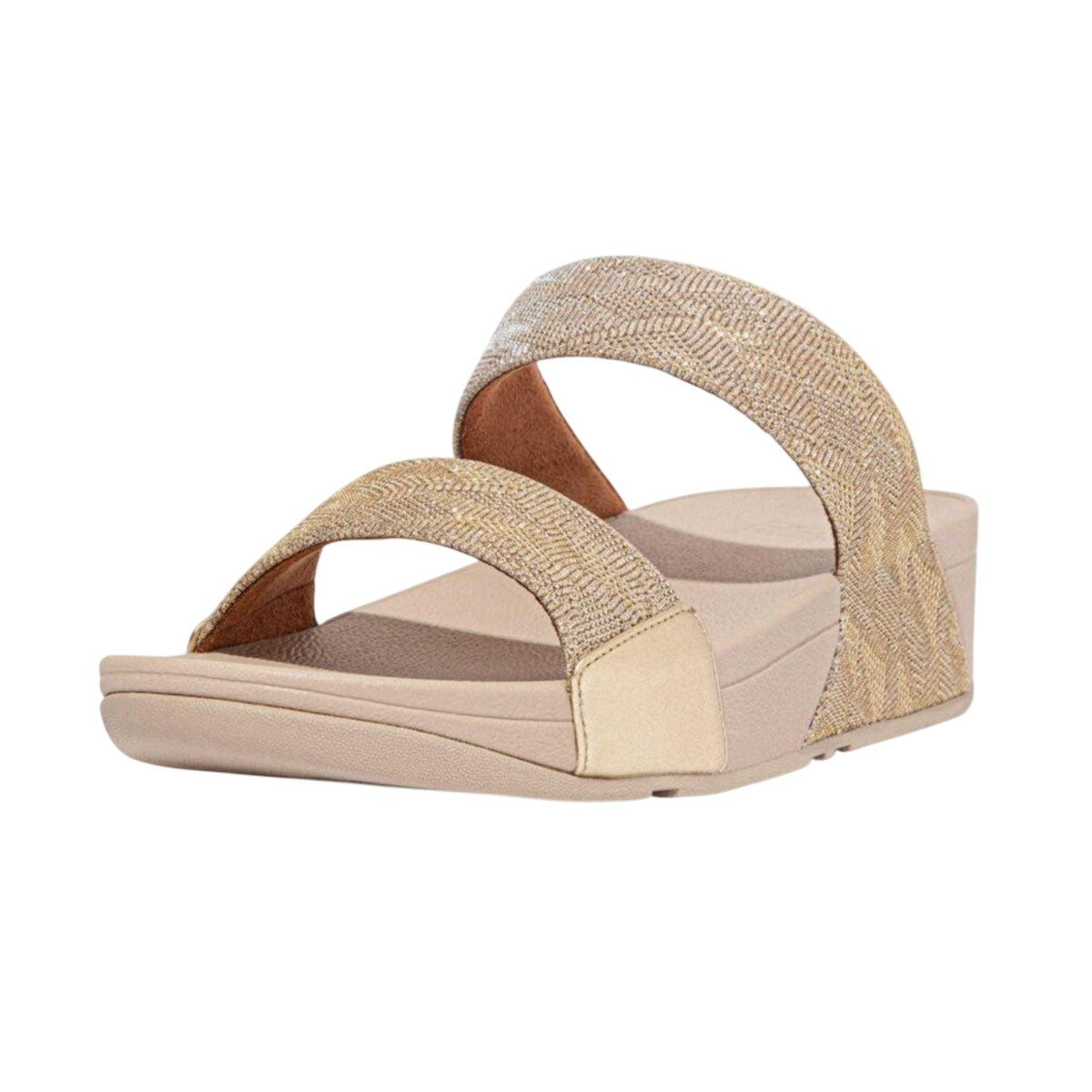 Rose Gold - Front - Fit Flop Womens-Ladies Lulu Glitz Sandals