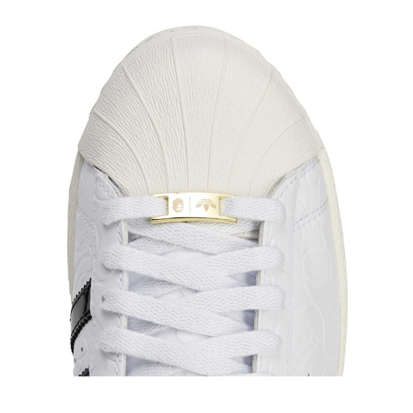 White - Close up - Adidas Unisex Adult SSTR Bape Trainers