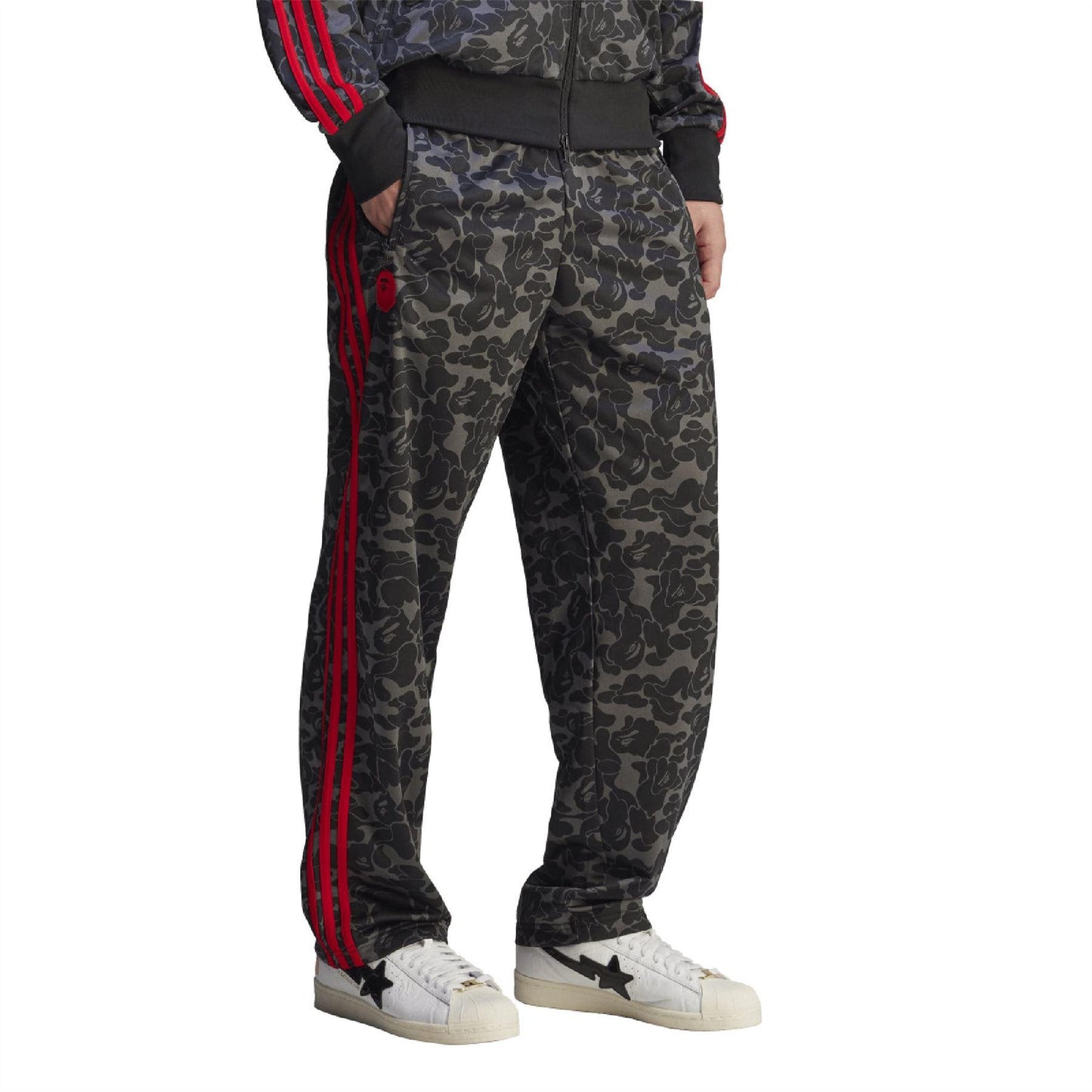Black - Lifestyle - Adidas Mens Firebird Bape Jogging Bottoms