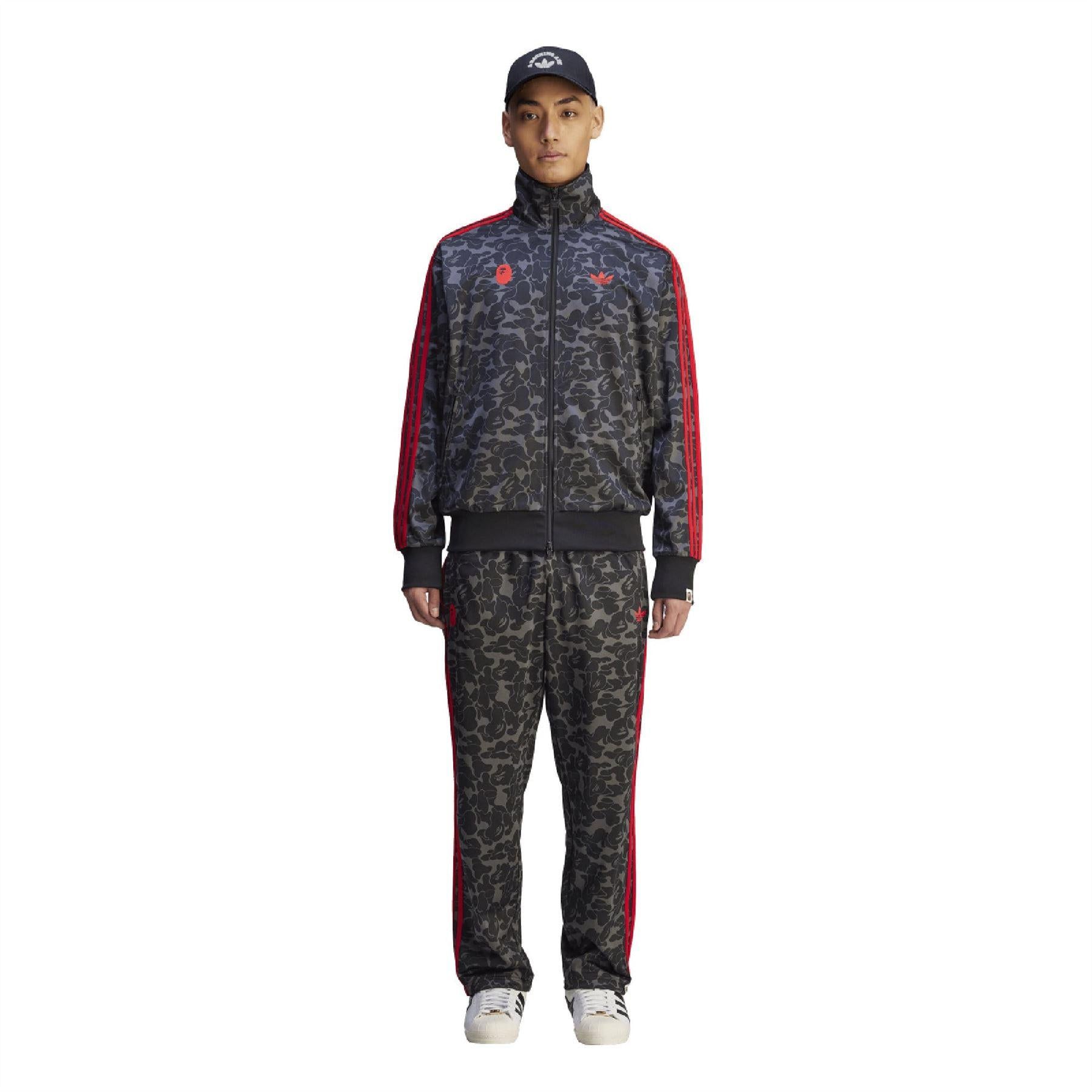 Black - Pack Shot - Adidas Mens Firebird Bape Jogging Bottoms
