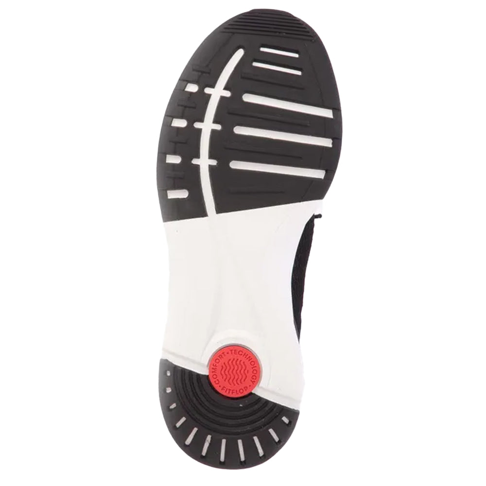Black-White - Side - FitFlop Womens-Ladies Vitamin FFX Knitted Sports Trainers