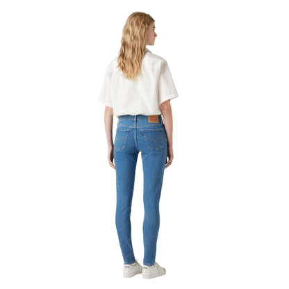 Blue - Pack Shot - Levis Womens-Ladies 710 Super Skinny Jeans