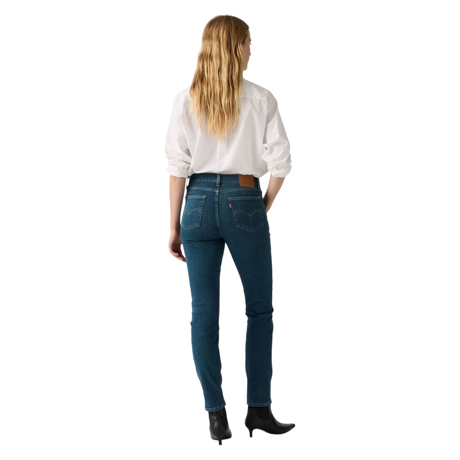 Blue - Back - Levis Womens-Ladies 724 High Rise Straight Jeans
