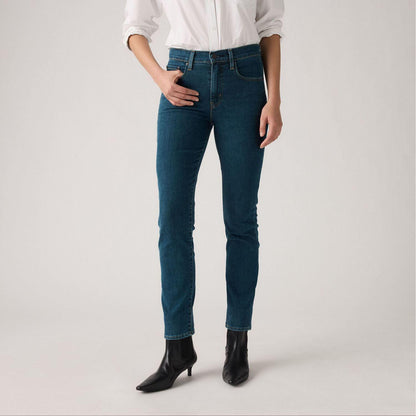 Dark Blue - Lifestyle - Levis Womens-Ladies 724 High Rise Straight Jeans