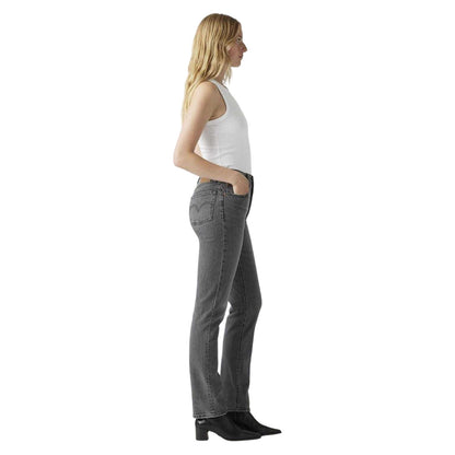Grey - Side - Levis Womens-Ladies 501 Original Jeans