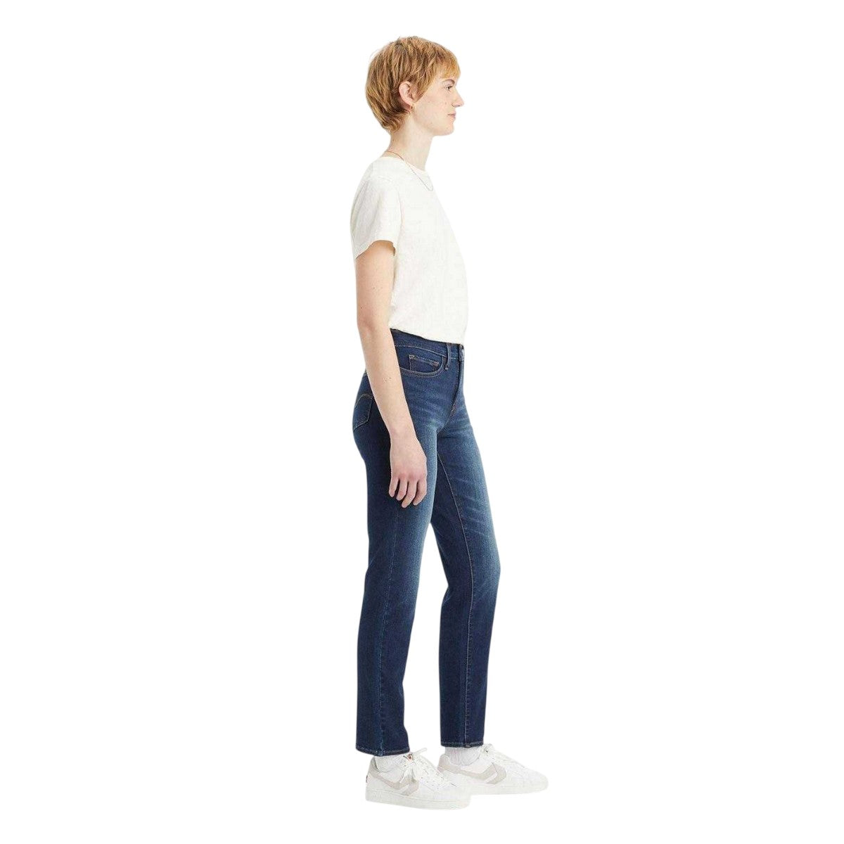 Blue - Side - Levis Womens-Ladies 312 Slim Shaping Jeans