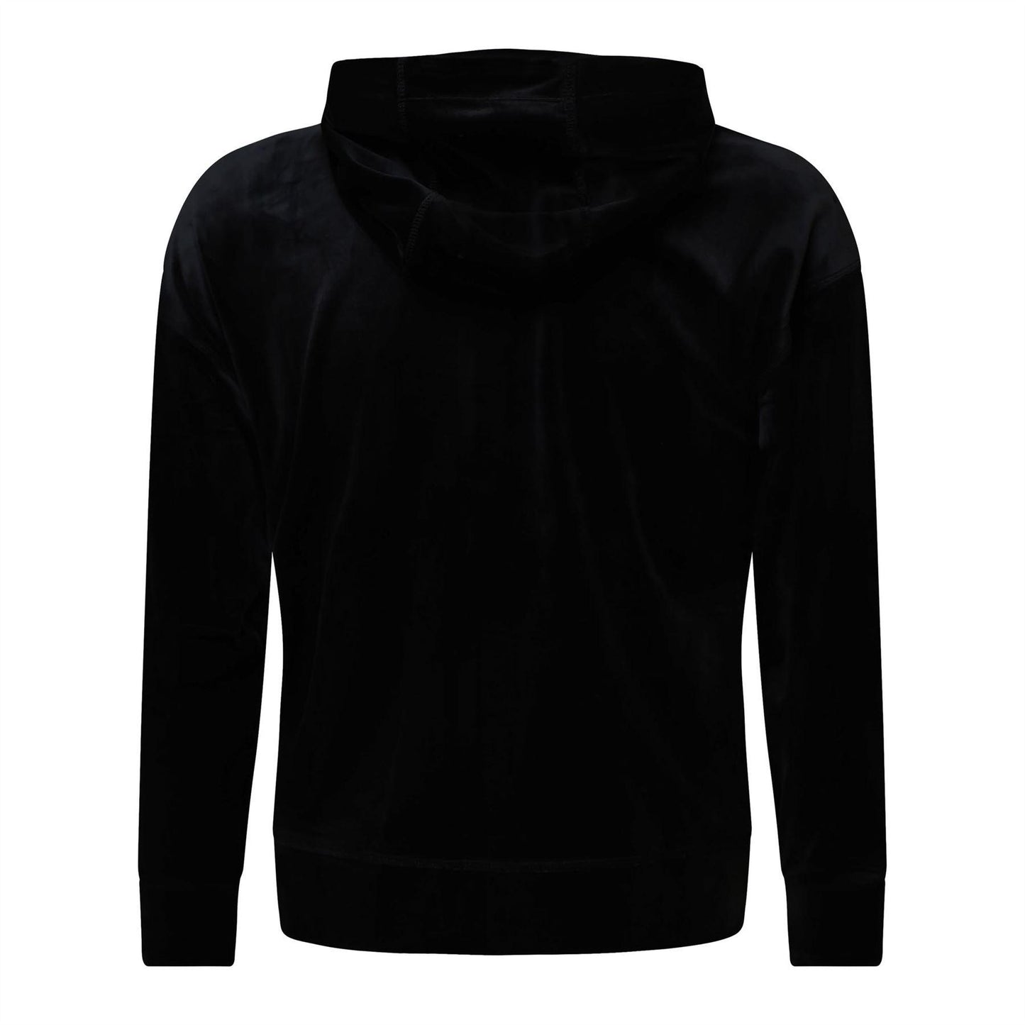 Black - Back - DKNY Womens-Ladies Rhinestone Logo Full Zip Hoodie