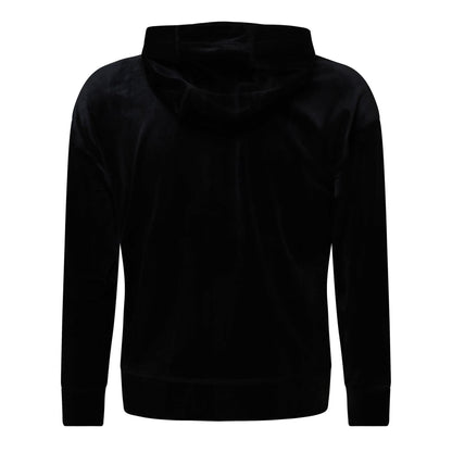 Black - Back - DKNY Womens-Ladies Rhinestone Logo Full Zip Hoodie
