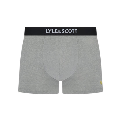 Black-White-Grey - Back - Lyle & Scott Mens Henrick Boxer Shorts (Pack of 5)
