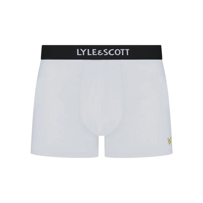 Black-White-Grey - Side - Lyle & Scott Mens Henrick Boxer Shorts (Pack of 5)