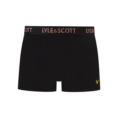 Black - Pack Shot - Lyle & Scott Mens Miller Boxer Shorts (Pack of 5)