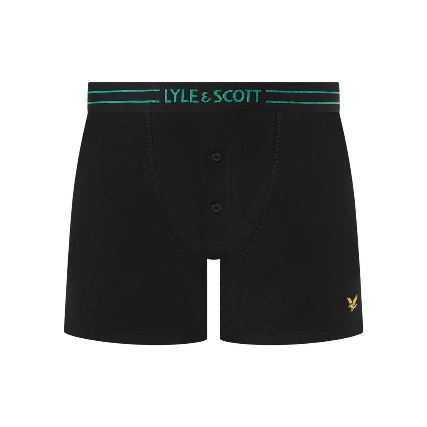 Black - Side - Lyle & Scott Mens Lewis Boxer Shorts (Pack of 3)