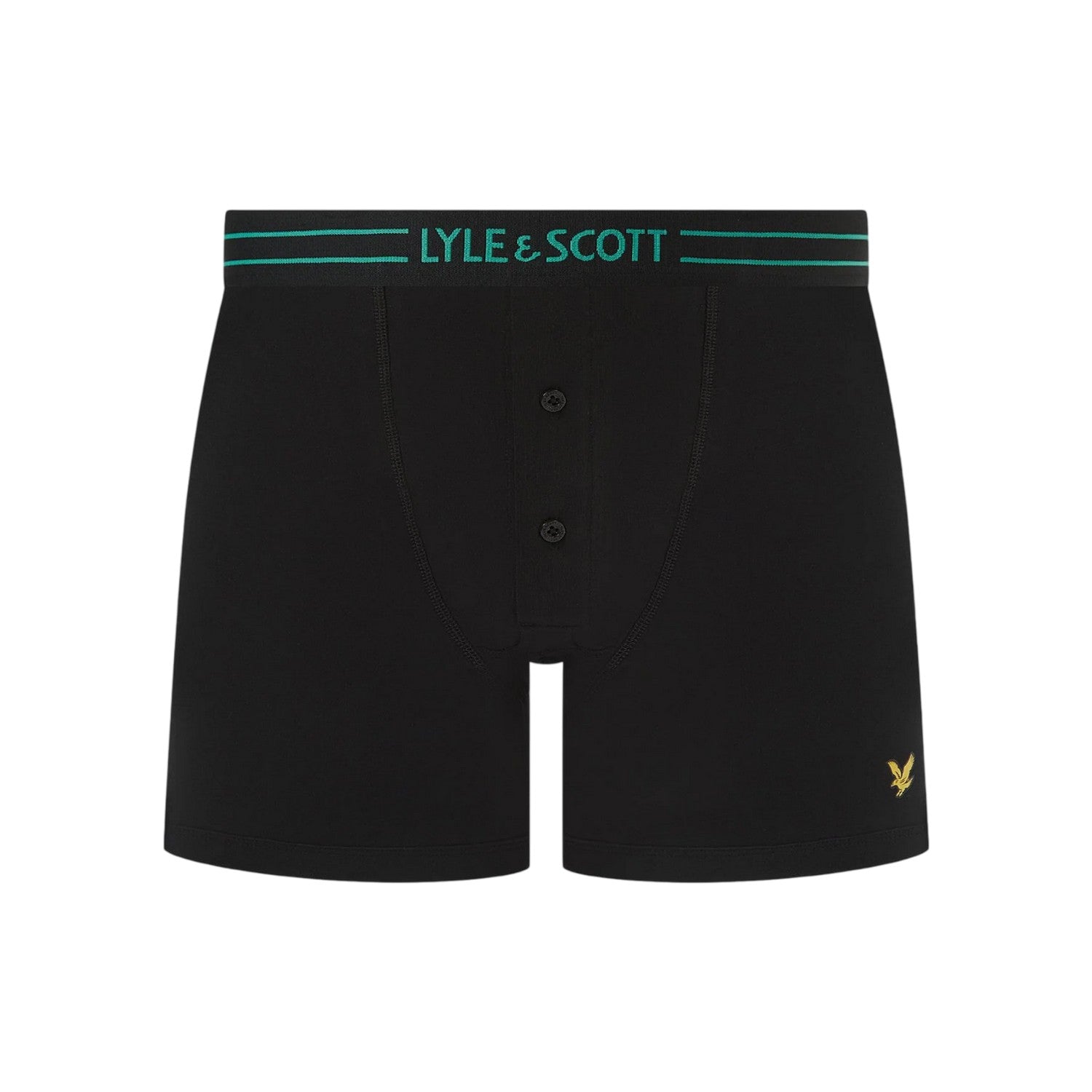 Black - Side - Lyle & Scott Mens Lewis Boxer Shorts (Pack of 3)