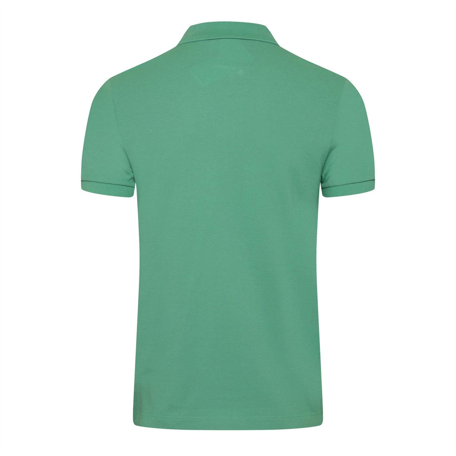 Green - Back - Lacoste Mens Regular Polo Shirt