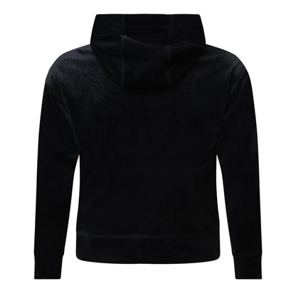 Black - Back - DKNY Womens-Ladies Velour Full Zip Hoodie