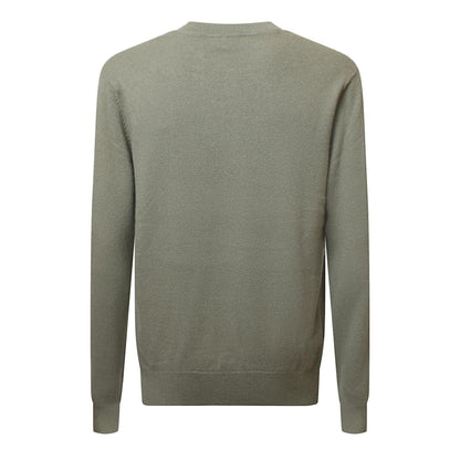 Dusty Green - Back - Jack And Jones Mens Brooks Cashmere Blend Relaxed Fit Sweater Top