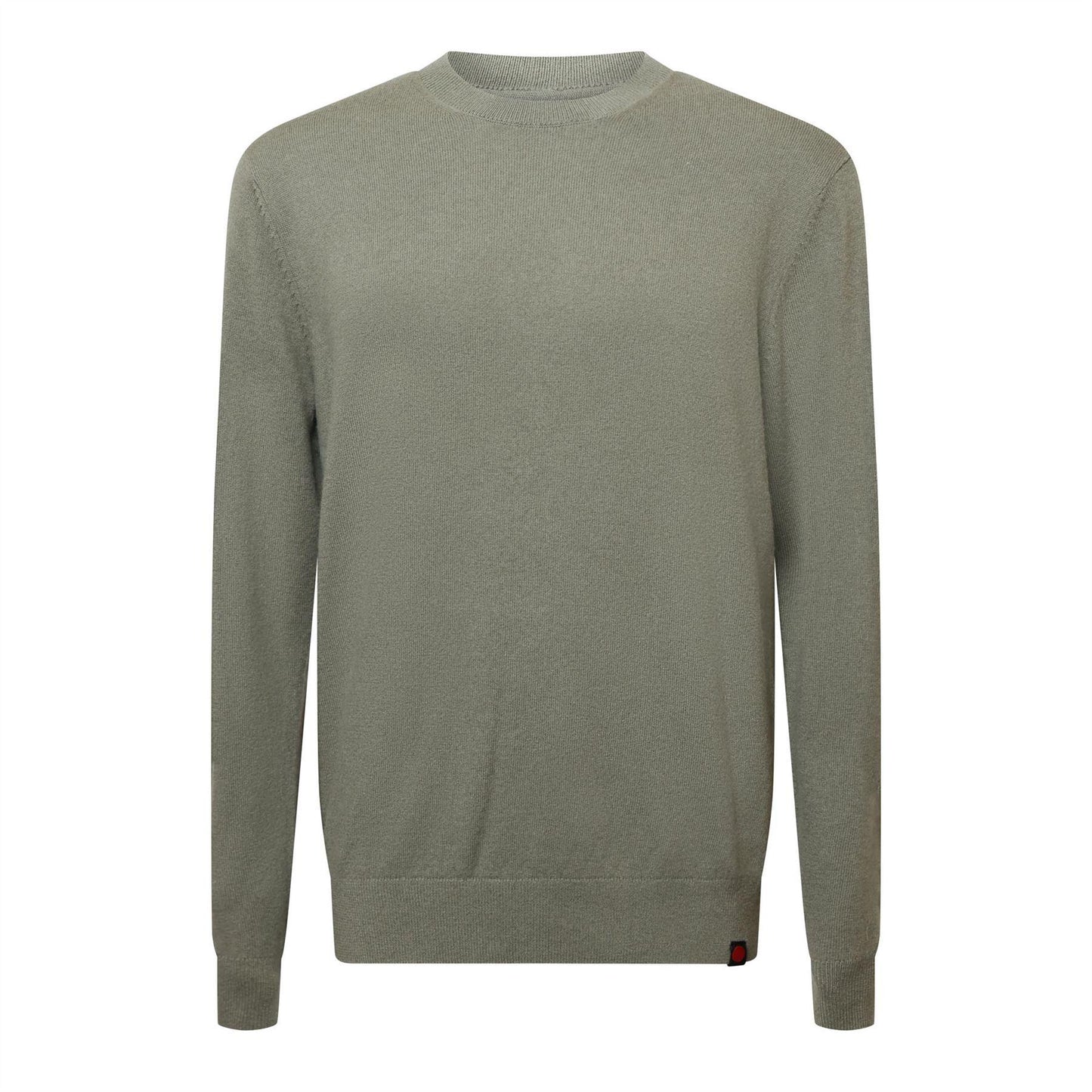 Dusty Green - Front - Jack And Jones Mens Brooks Cashmere Blend Relaxed Fit Sweater Top