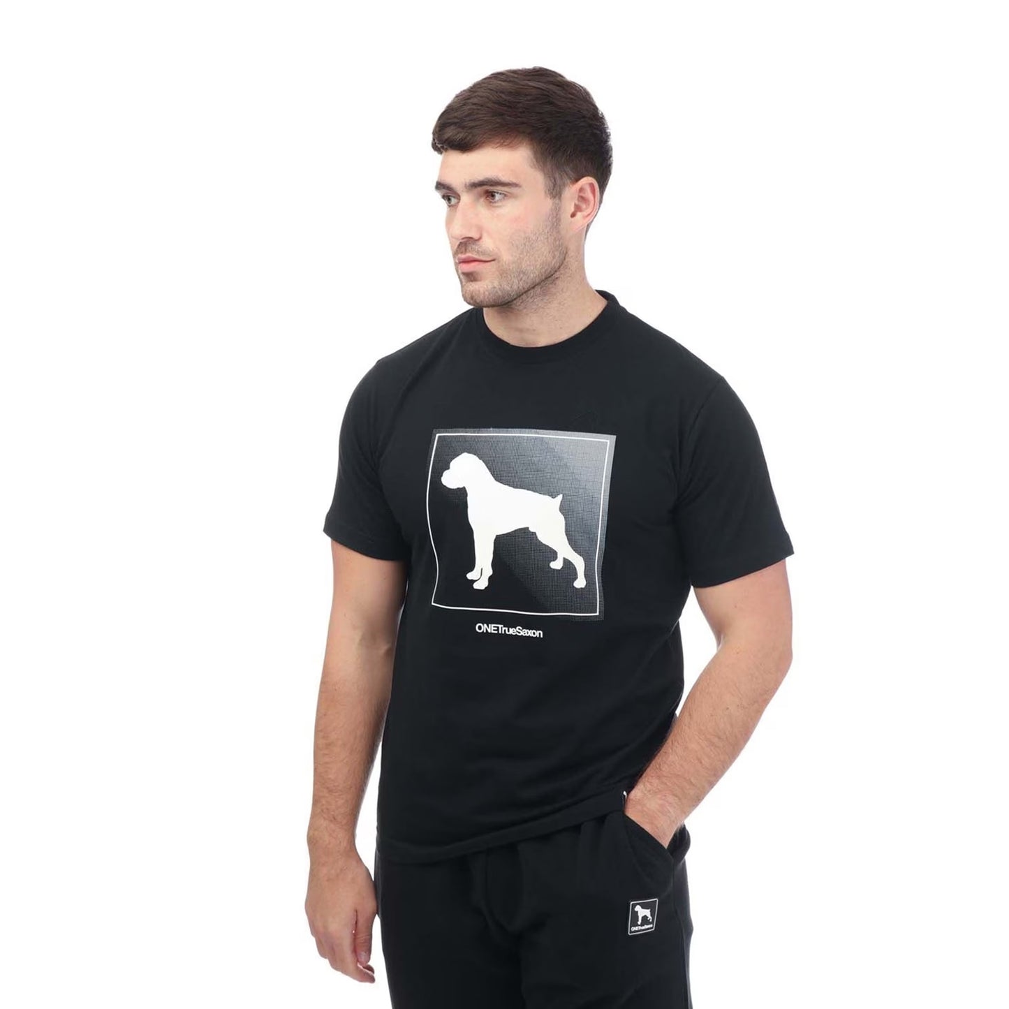 Black - Front - One True Saxon Mens Braice T-Shirt