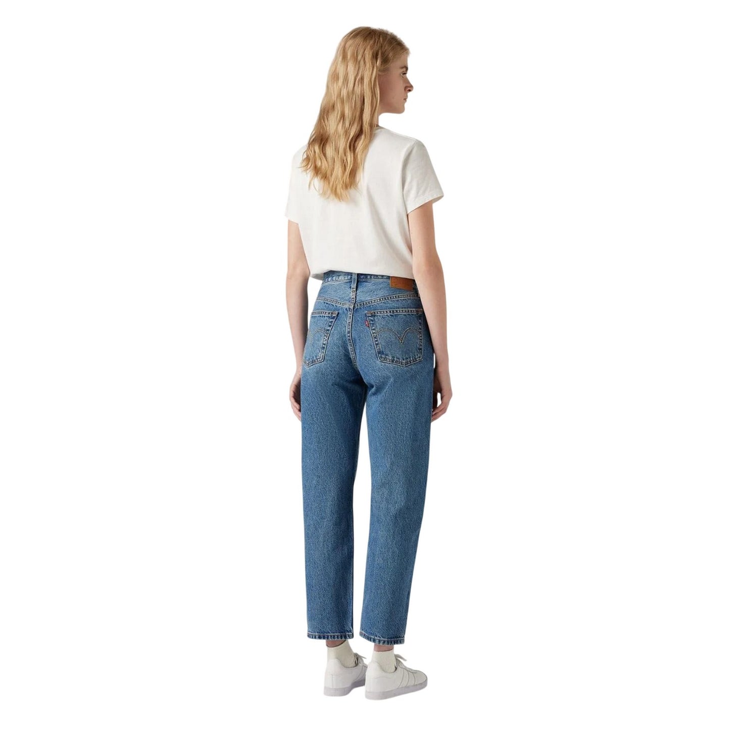 Blue - Back - Levis Womens-Ladies 501 Cropped Jeans