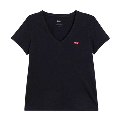Black - Front - Levis Womens-Ladies V Neck T-Shirt (Pack of 2)